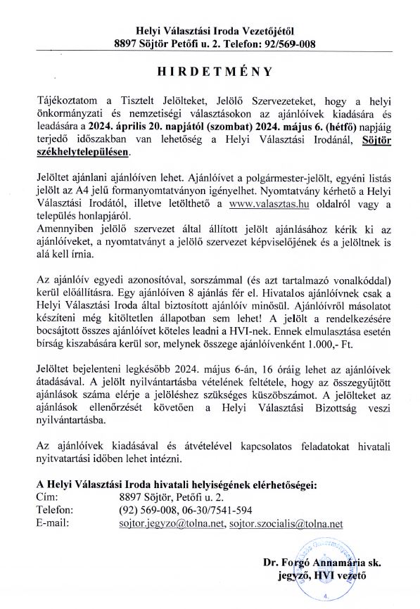 20240417 választási hirdetmény
