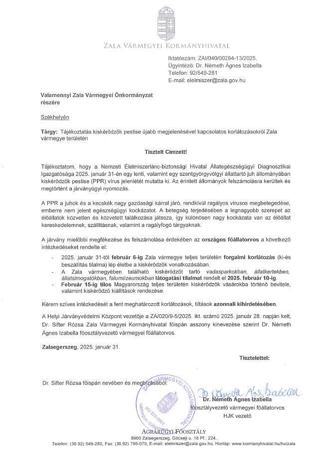 20250201 Tájékoztatás Önkormányzatoknak
